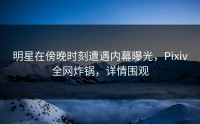 明星在傍晚时刻遭遇内幕曝光，Pixiv全网炸锅，详情围观