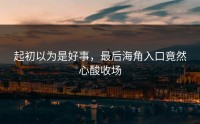 起初以为是好事，最后海角入口竟然心酸收场