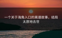 一个关于海角入口的离谱故事，结局太原地去世