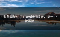 海角网址热度TOP5排行曝光，第一个就震惊！