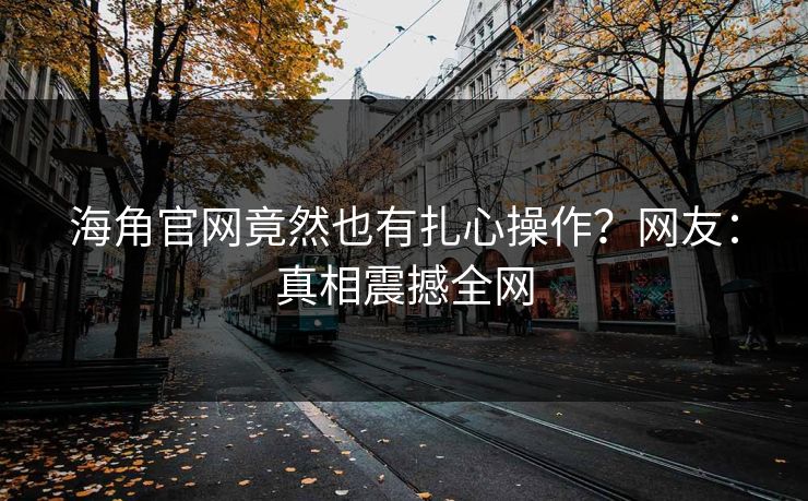 海角官网竟然也有扎心操作？网友：真相震撼全网