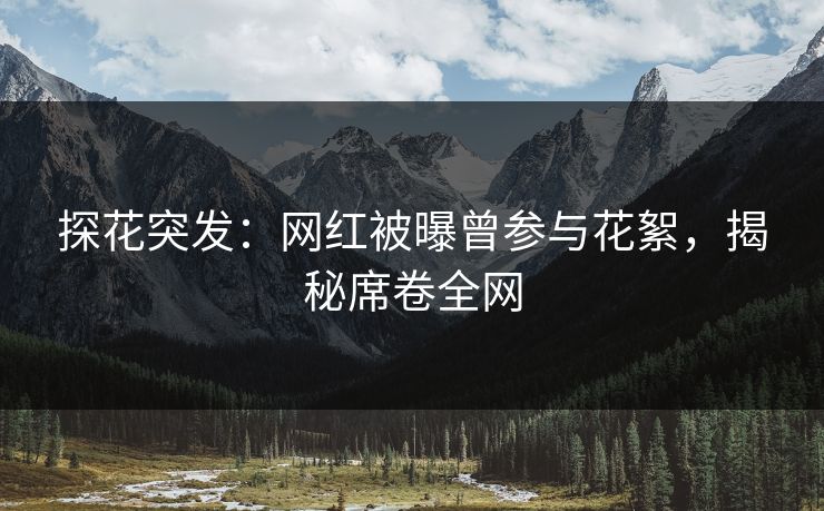探花突发：网红被曝曾参与花絮，揭秘席卷全网